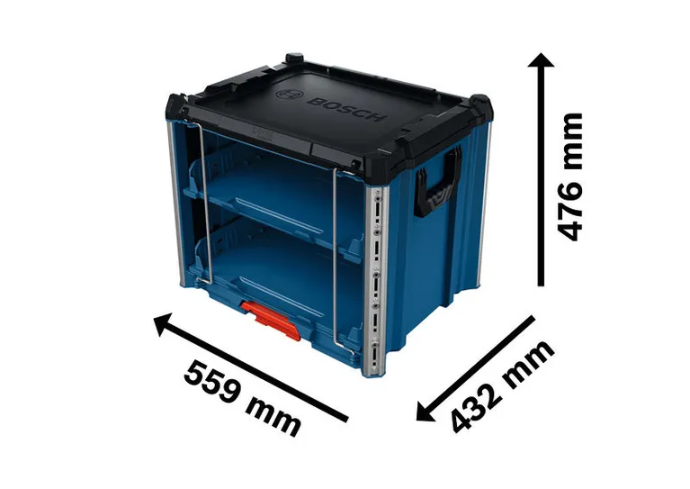 กล่องใส่เครื่องมือ Bosch L-BOXX Contractor Rack 2 พร้อมขนาด