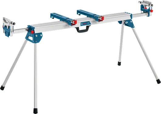 GTA 3800 ขาตั้งเลื่อย Bosch GTA 3800 พร้อมตัวรองแบบปรับได้.
