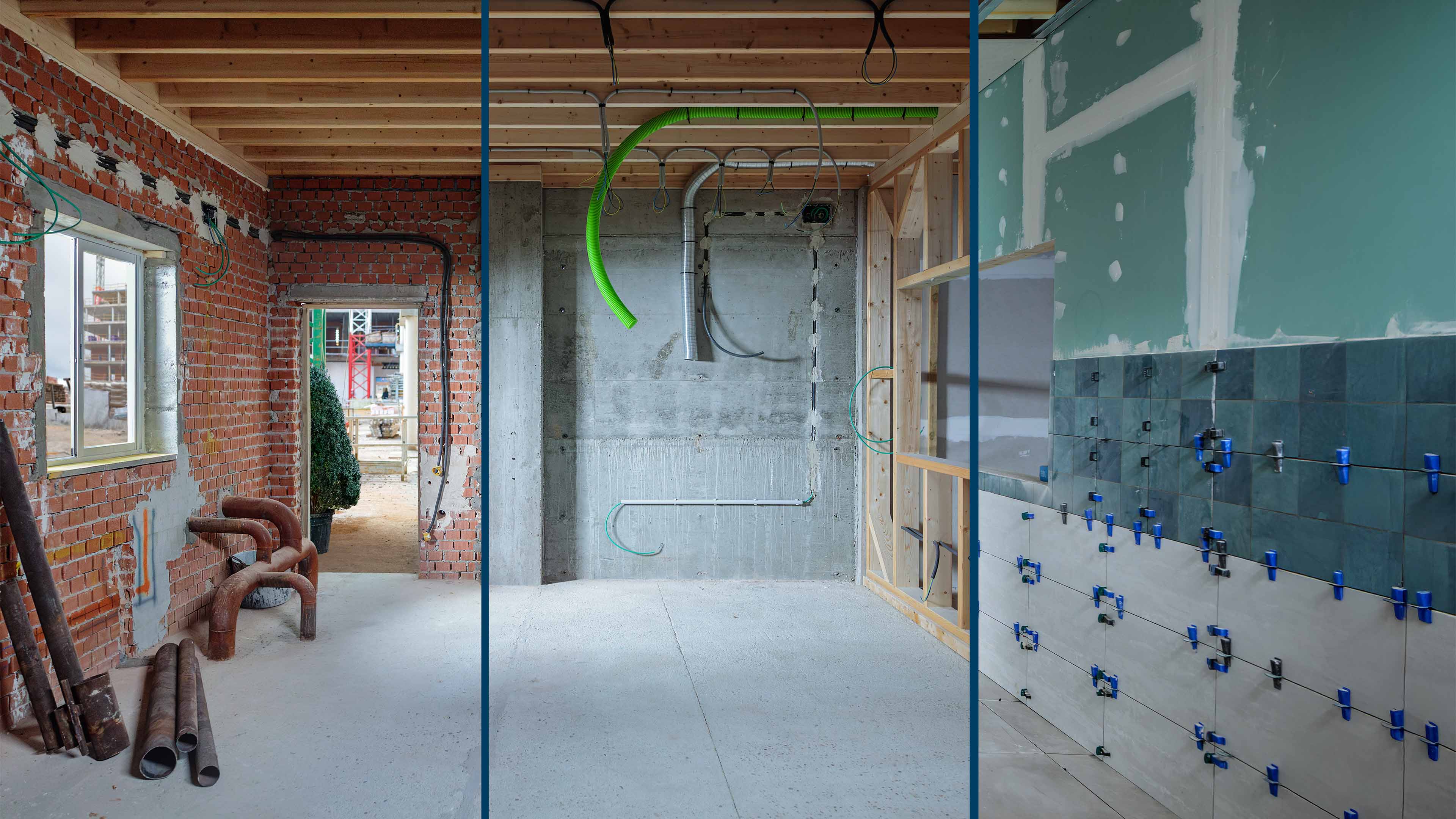 การติดตั้งท่อในห้องครัวใหม่