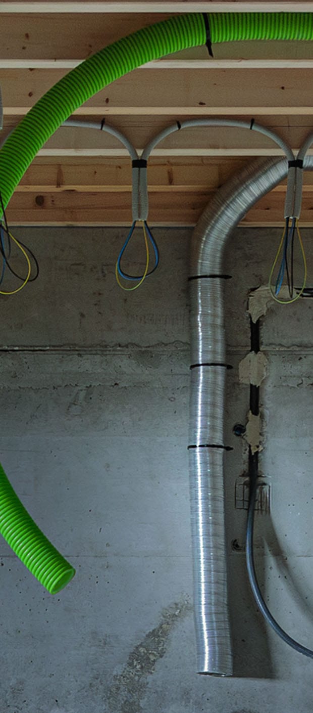 การติดตั้งท่อในห้องครัวใหม่