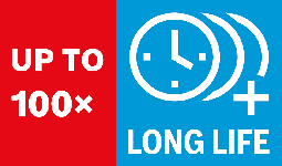 อายุการใช้งานยาวนานขึ้น 100 เท่าเมื่อเทียบกับใบมีด Bosch S1122BF สำหรับวัสดุเนื้อแข็ง