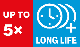 อายุการใช้งานยาวนานขึ้น 5 เท่าเมื่อเทียบกับใบมีดเครื่องมืออเนกประสงค์ Bosch AIZ 20 AB