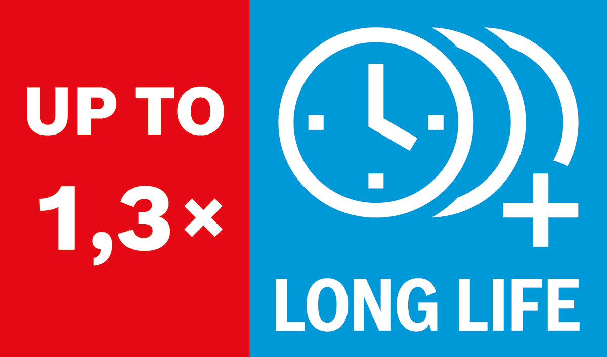 มีอายุการใช้งานยาวนานกว่าใบเลื่อยวงเดือน Bosch Eco for Wood ถึง 1.3 เท่า