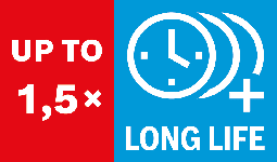 อายุการใช้งานยาวนานขึ้นถึง 1.5 เท่าเมื่อเทียบกับดอกสว่าน Bosch SDS plus-1