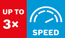 เร็วขึ้น 3 เท่าเมื่อเทียบกับดอก Spade 2609255269 ของ Bosch